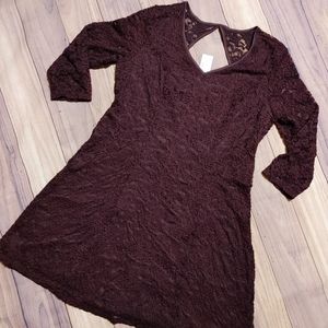 Maurices Lace Skater Dress open back Size 0X